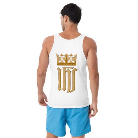 Staple Tank Top, IHS with Crown, Golden Pattern, nlxdo1, back