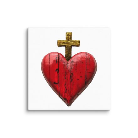 Canvas Print, 12x12, Sacred Heart of Jesus, 9i93k9 design 
