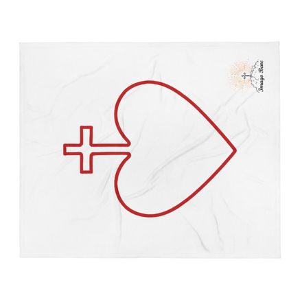 Throw Blanket, Sacred Heart of Jesus, 7ugqf9 hollow design, vertical