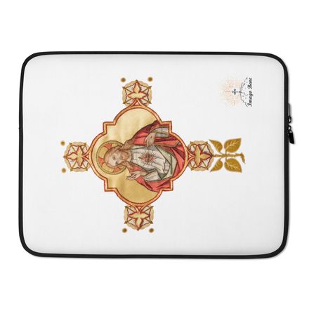 Laptop Sleeve, Sacred Heart of Jesus, iu2q2g design, vertical