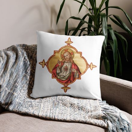 Pillow case 22x22, Sacred Heart of Jesus, uyzh4h design 