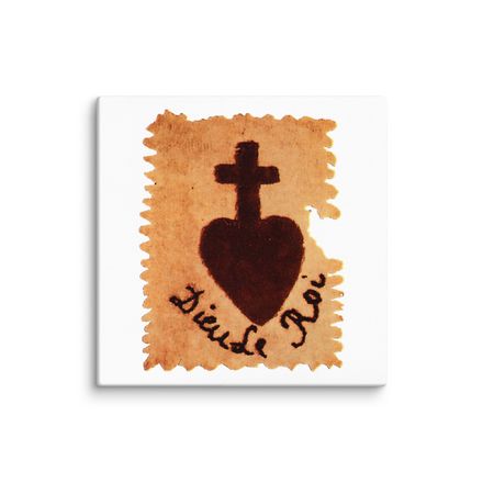 Canvas Print, 36x36, Sacré Coeur, Dieu de Roi, Vendée Chouan, sqpbrl design