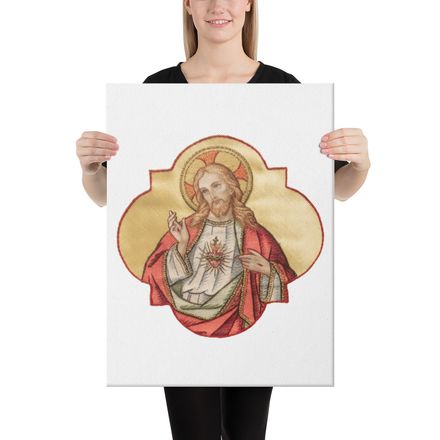 Canvas Print, 18x24, Sacred Heart of Jesus, eq75pu design 