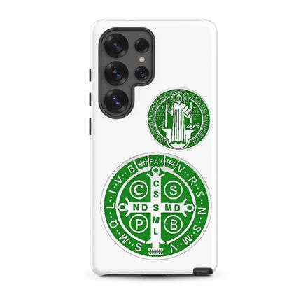 Tough Case for Samsung, St. Benedict Medal, idjfae design, green