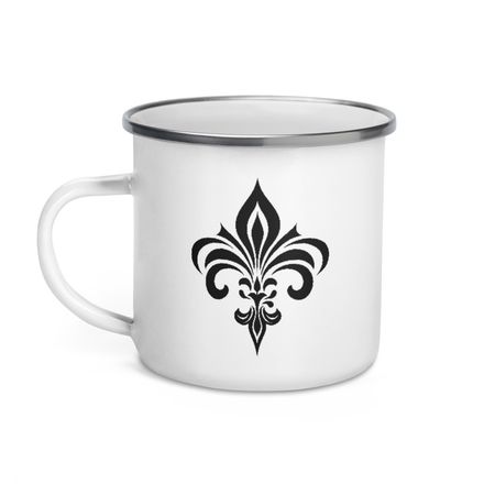 Enamel Mug, Fleur de Lys, h3lnk7 