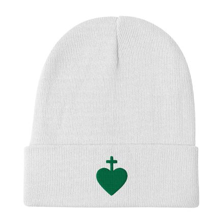 Knit Beanie, Sacred Heart of Jesus, 7ugqf9, green