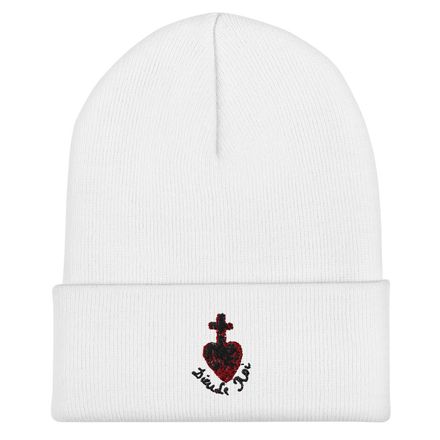 Cuffed Beanie, Sacré Coeur, Dieu de Roi, Vendée Chouan, obymh4 design