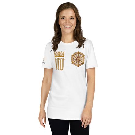 Unisex Basic Softstyle T-Shirt, IHS with Crown And Monstrance, lwaktc