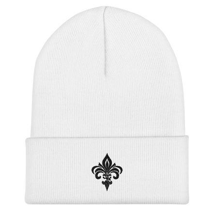 Cuffed Beanie, Fleur de Lys, h3lnk7 