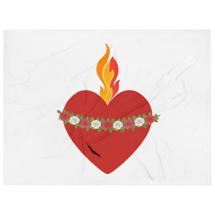 Throw Blanket, Immaculate Heart Of Mary, ruzlxj design