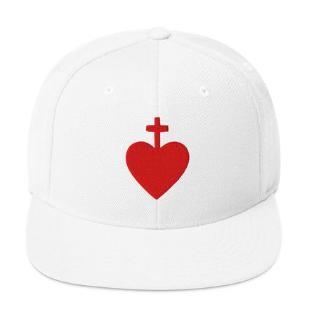 Classic Snapback, Sacred Heart of Jesus, 7ugqf9 design, back logo