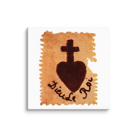 Canvas Print, 24x24, Sacré Coeur, Dieu de Roi, Vendée Chouan, sqpbrl design