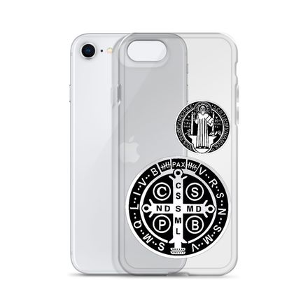 Clear Case for iPhone, St. Benedict Medal, idjfae design