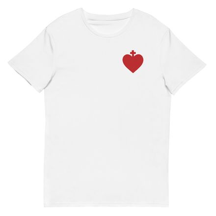 Men&#x27;s Premium Cotton T-Shirt, Sacred Heart of Jesus, zhw6bo design