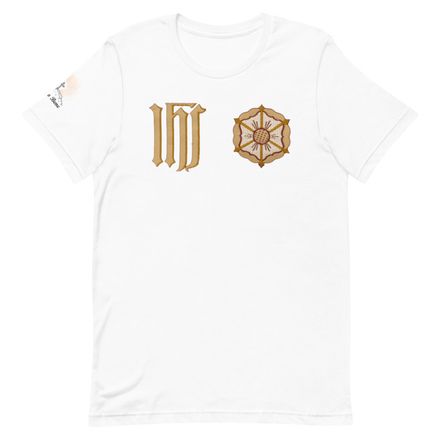 Unisex Staple T-Shirt, IHS with Monstrance, ehrclq
