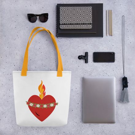 Tote Bag, Immaculate Heart Of Mary, ruzlxj design