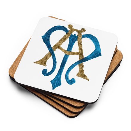 Cork-Back Coaster, Auspice Maria, Crest, rphg0v