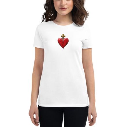 Women&#x27;s Fashion Fit T-Shirt, Sacred Heart of Jesus, 9i93k9