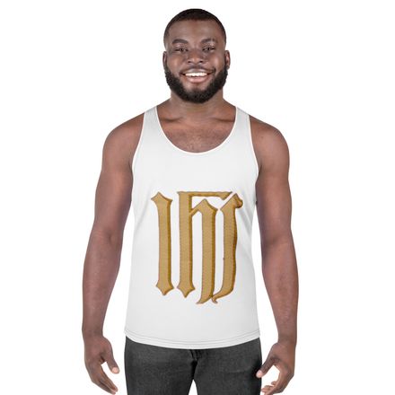 Men&#x27;s Tank Top, IHS, Golden Pattern, gedziz