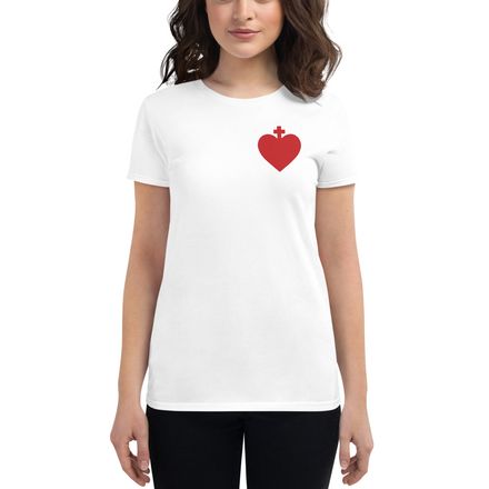 Women&#x27;s Fashion Fit T-Shirt, Sacred Heart of Jesus, zhw6bo