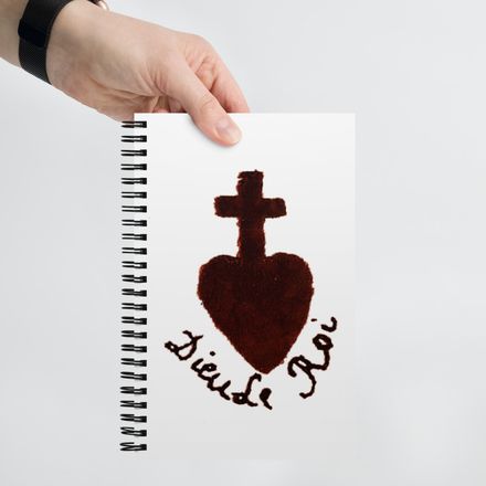 Spiral Notebook, Sacré Coeur, Dieu de Roi, Vendée Chouan, obymh4 design