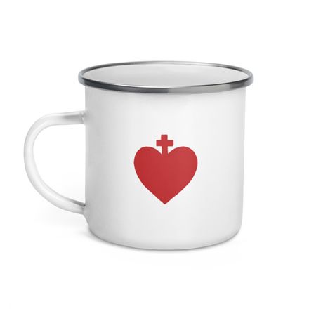 Enamel Mug, Sacred Heart of Jesus, zhw6bo design 