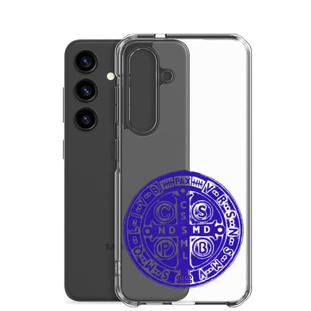 Clear Case for Samsung, St. Benedict Medal, 4ouume design, blue