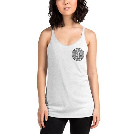 Women&#x27;s Tank Top, St. Benedict Medal, filt5a design, left chest back
