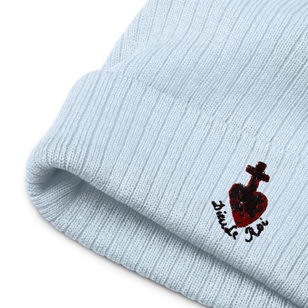 Ribbed Knit Beanie, Sacré Coeur, Dieu de Roi, Vendée Chouan, obymh4 design