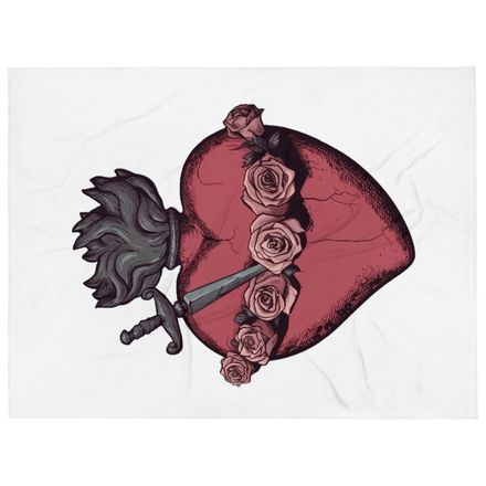 Throw Blanket, Immaculate Heart Of Mary, g6e1do design, vertical