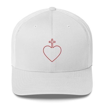 Retro Trucker Hat,Sacred Heart of Jesus, 7ugqf9 hollow design