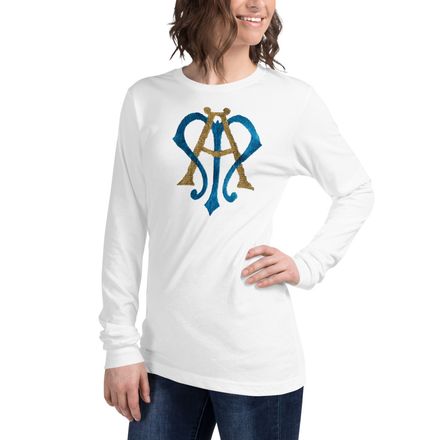 Unisex Long Sleeve Tee, Auspice Maria, Crest, rphg0v