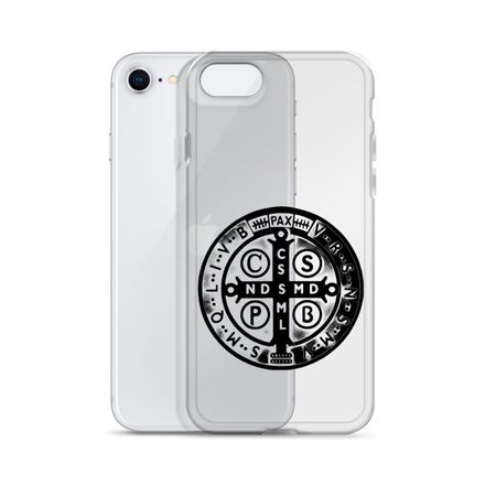 Clear Case for iPhone, St. Benedict Medal, oih8m5 design