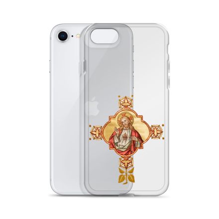 Clear Case for iPhone, Sacred Heart of Jesus, iu2q2g design