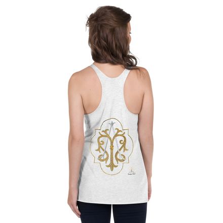 Women&#x27;s Tank Top, Auspice Maria, Crest with outer edge, kdegvj, left chest, large back