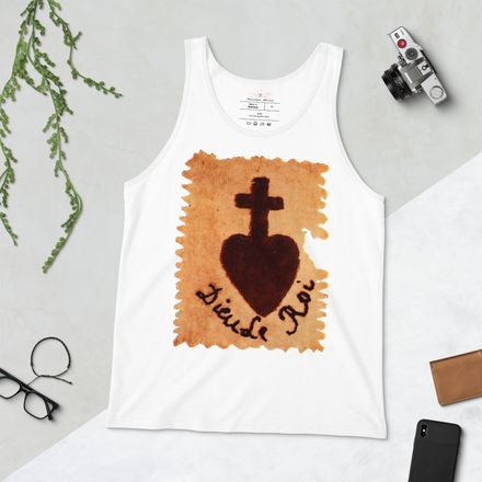 Staple Tank Top, Sacré Coeur, Dieu de Roi, Vendée Chouan, sqpbrl design