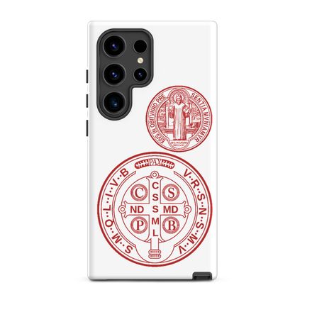 Tough Case for Samsung, St. Benedict Medal, filt5a design, red