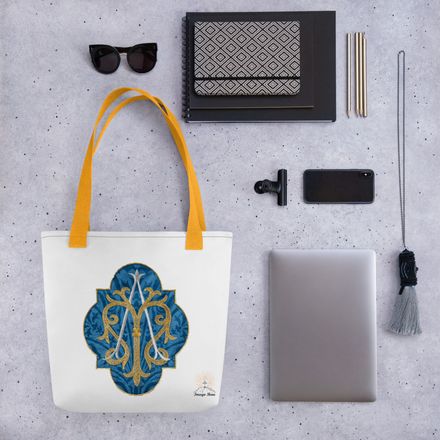 Tote Bag, Auspice Maria, Crest with rounded Cross, u3bkt0