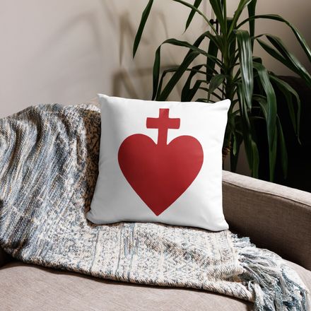 Pillow case 18x18, Sacred Heart of Jesus, yjegla design 
