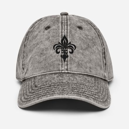Vintage Cap, Fleur de Lys, h3lnk7 