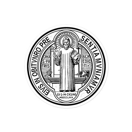 Sticker 4x4,  St. Benedict Medal, debxwe design