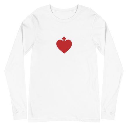 Unisex Long Sleeve Tee, Sacred Heart of Jesus, zhw6bo design