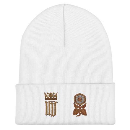 Cuffed Beanie, IHS with Crown And Monstrance Tree, hdch0f