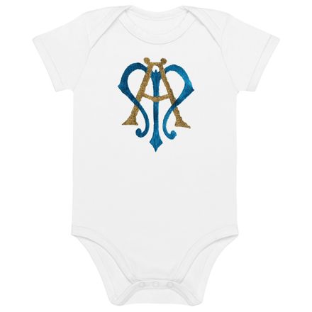 Organic Cotton Baby Bodysuit, Auspice Maria, Crest, rphg0v