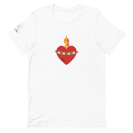 Unisex Staple T-Shirt, Immaculate Heart Of Mary, ruzlxj design, front centre chest