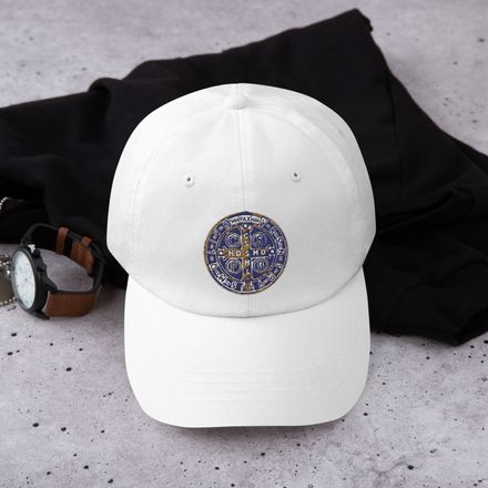 Classic Dad Hat, St. Benedict Medal, 4ouume design