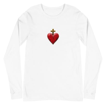 Unisex Long Sleeve Tee, Sacred Heart of Jesus, 9i93k9 design