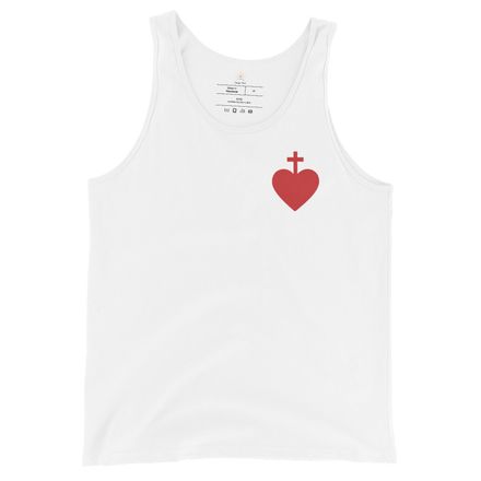 Staple Tank Top, Sacred Heart of Jesus, zhw6bo design, left chest