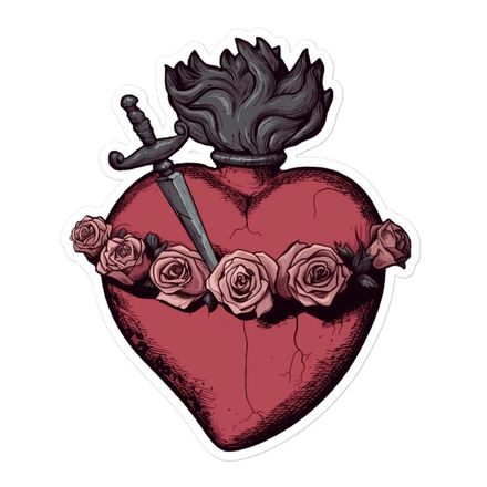 Sticker 5.5x5.5, Immaculate Heart Of Mary, g6e1do design