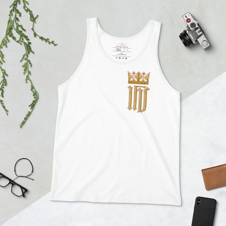 Staple Tank Top, IHS with Crown, Golden Pattern, nlxdo1, left chest
